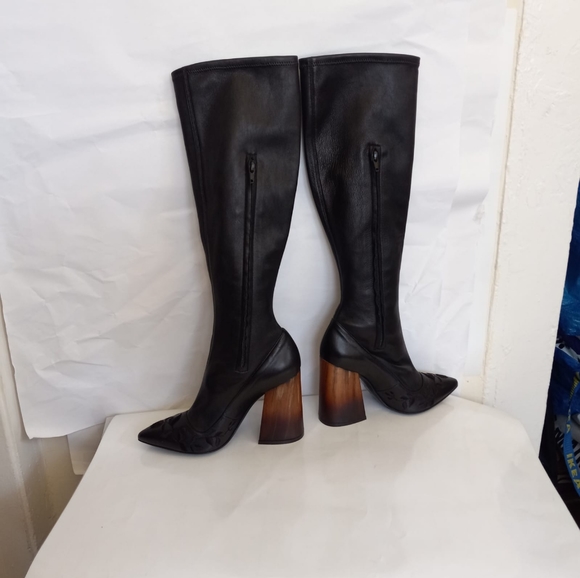 Eugenia Kim 'Jess' Embroidered Pointy Toe Bootie tall boots sz 38 Rare sold out - Picture 9 of 16